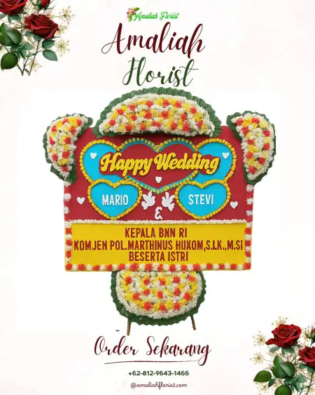 Papan Bunga Pernikahan Guwosobokerto